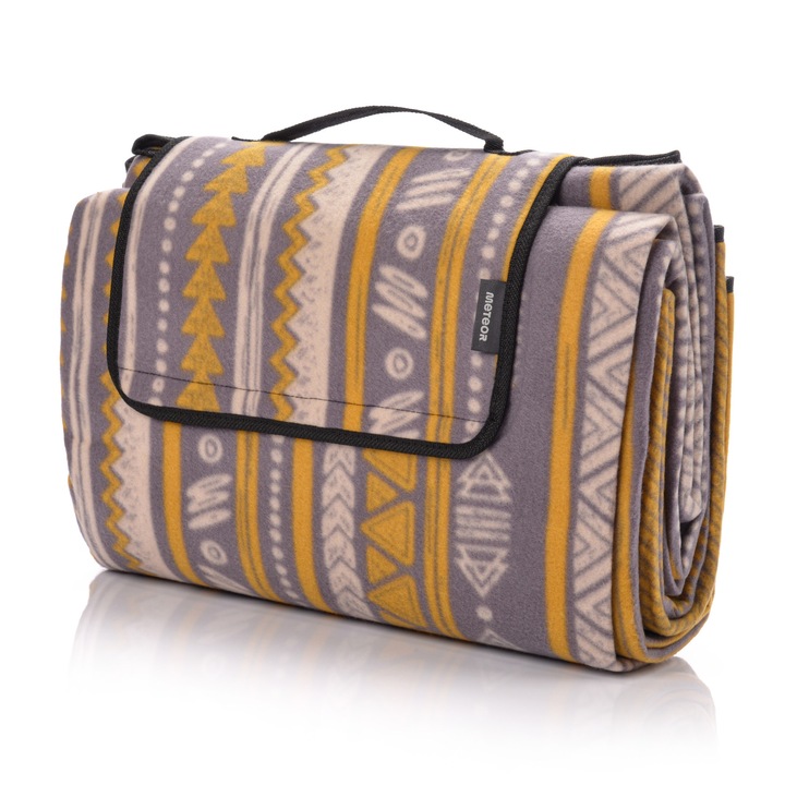 Одеяло за пикник, Meteor, 200 x 200 см, Polar, Кафяво, Компактно, Термо, Изолация срещу студ и влага, Идеално за пикник и къмпинг