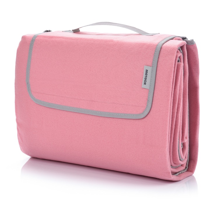 Одеяло за пикник, Meteor, Polar, Розово, 160 x 210 см, Термо, Компактно, Изолация срещу студ и влага, Идеално за пикник и къмпинг