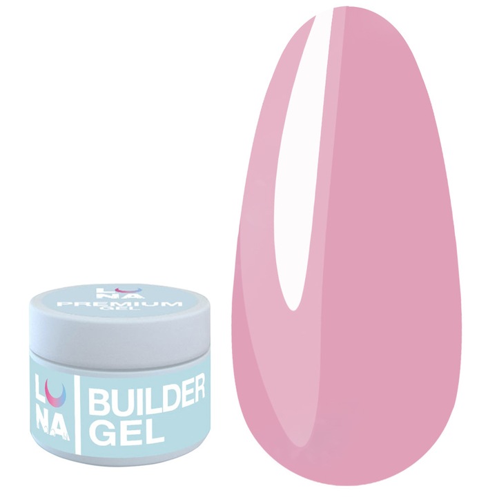 Gel pentru extensia unghiilor LUNA Premium 15 roz lavanda 30 ml