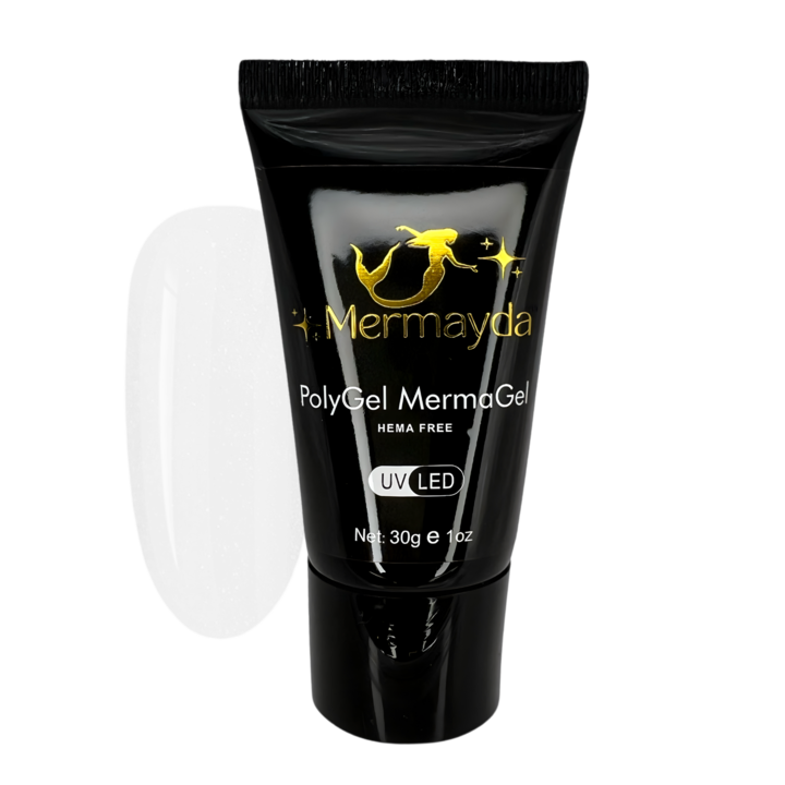 PolyGel AcrylGel MermaGel Hema Free Mermayda Pure Milky White PG08 30gr
