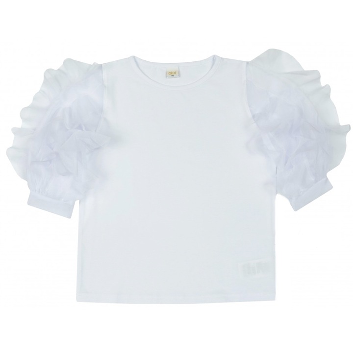 Bluza eleganta din bumbac pentru fete Atut 0843, Alb 116999