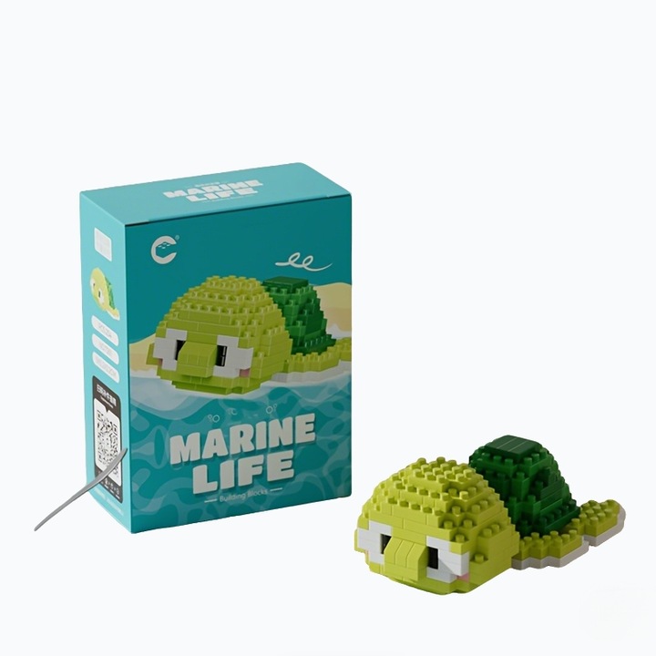 Set de constructie 3D Marine Collection, YULCYNX, 257 piese, alb, 5x9x12cm