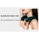 Ventilator portabil pentru gat, reincarcabil, 2000mAh, N20, verde