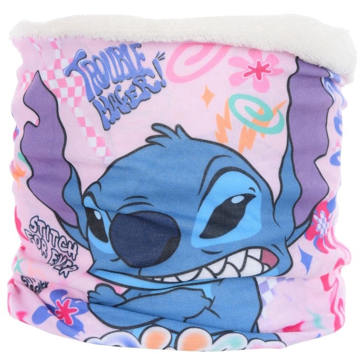 Sál, madzag lányoknak, Disney, Lilo and Stitch, poliészter, egy méret mindenkinek