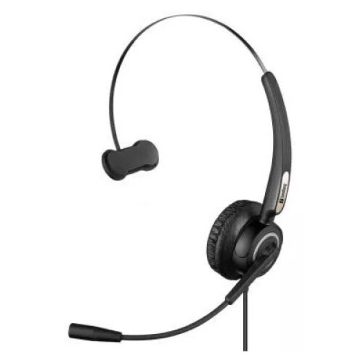 Casca audio Sandberg 126-14 Office Pro Mono USB microfon negru