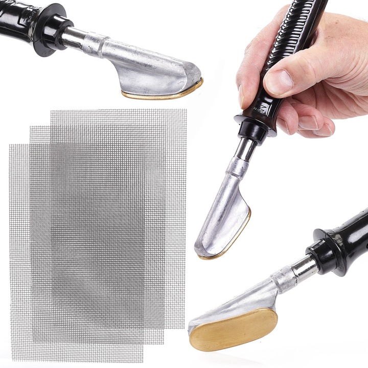 Set pistol de lipit 50W, 3 plase elastice, Techrebal, pentru repararea plasticului