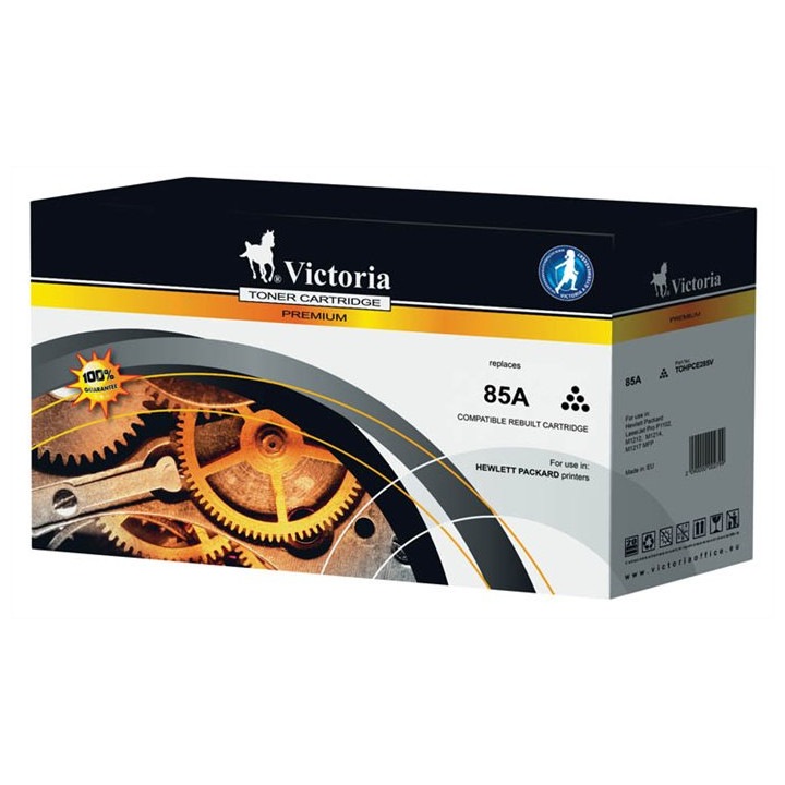 CE285A Lézertoner LaserJet P1102 nyomtatóhoz, VICTORIA 85A fekete, 1,6k