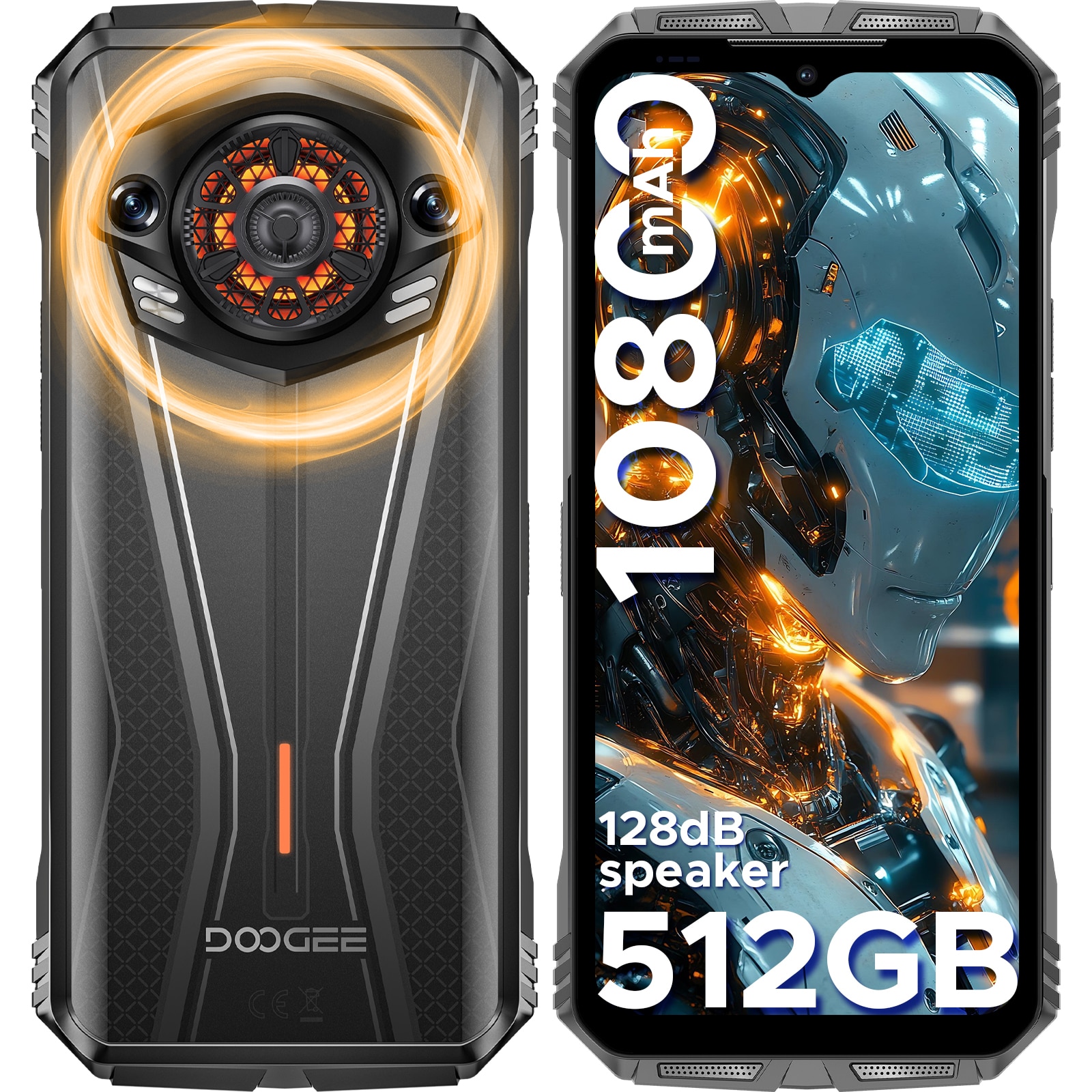 Telefon mobil DOOGEE S Punk Pro, 20GB RAM + 512GB, 6.6