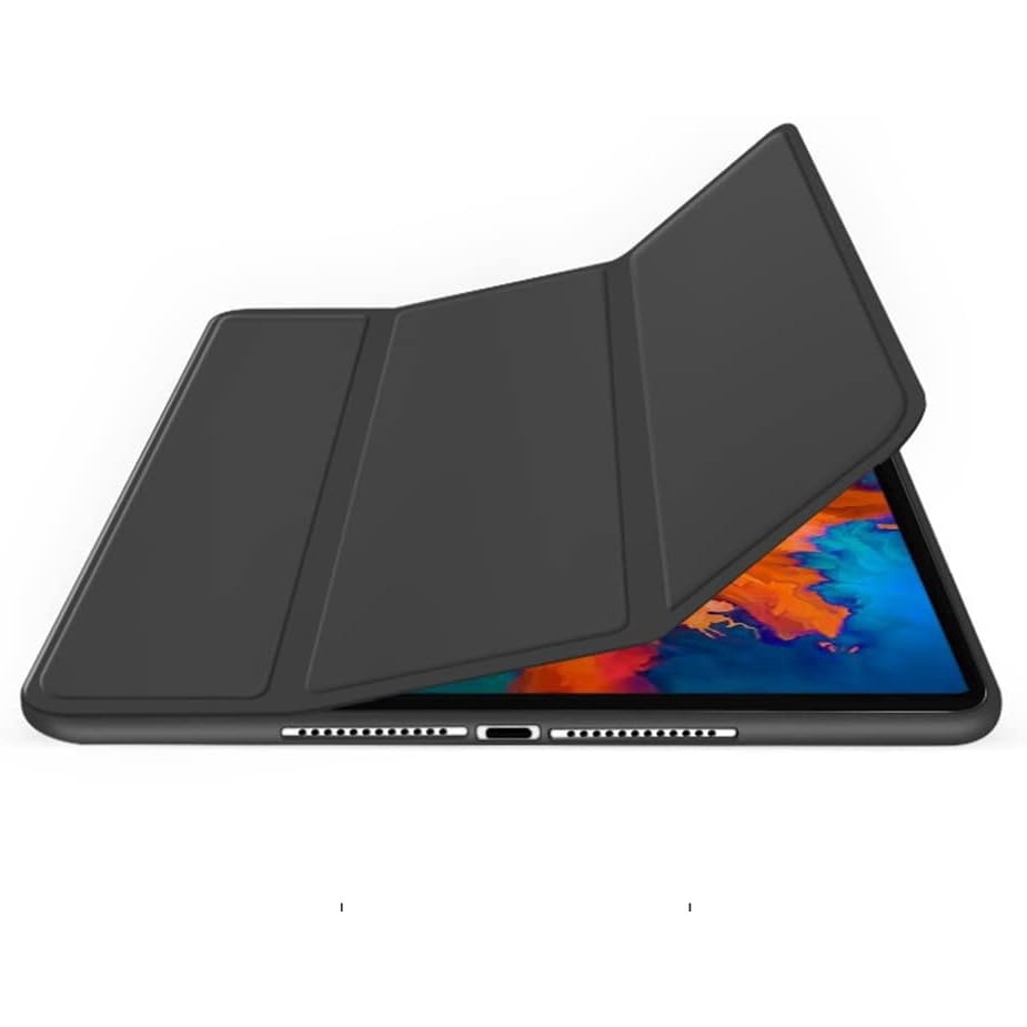 Husa pentru tableta iPAD Air11 2024, iPAD Air 5/4, 10.9, model 2022/2021/2020, 10.9 inch, Sigloo, interior de piele sintetica, spatele din silicon, rezistent la socuri, Black
