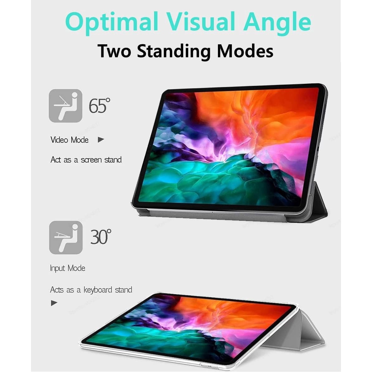 Husa pentru tableta iPAD Air11 2024, iPAD Air 5/4, 10.9, model 2022/2021/2020, 10.9 inch, Sigloo, interior de piele sintetica, spatele din silicon, rezistent la socuri, Black