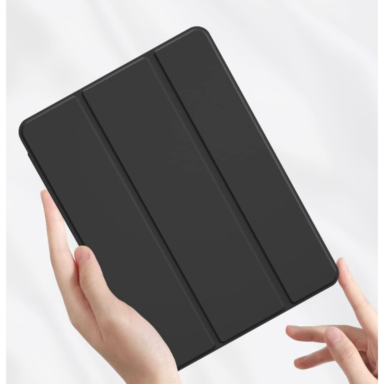 Husa pentru tableta iPAD Air11 2024, iPAD Air 5/4, 10.9, model 2022/2021/2020, 10.9 inch, Sigloo, interior de piele sintetica, spatele din silicon, rezistent la socuri, Black