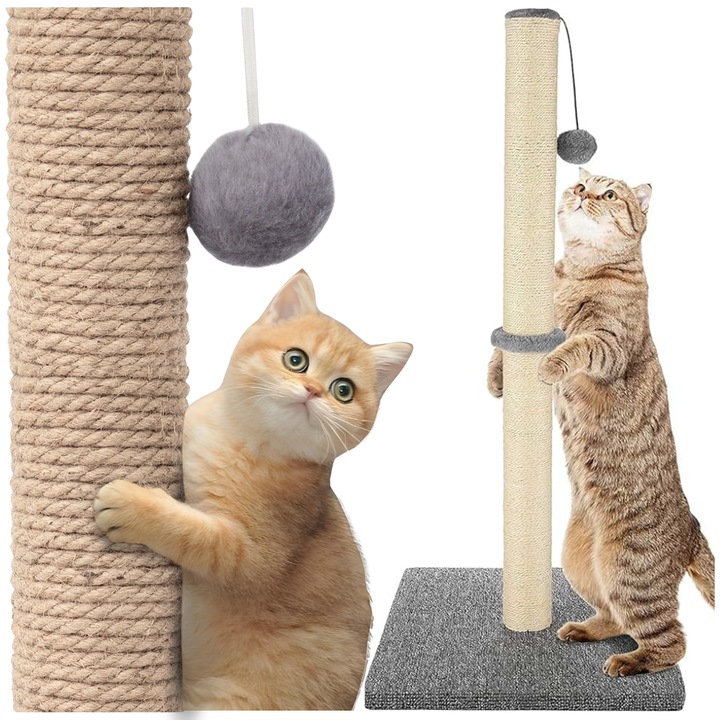 Ansamblu pentru pisici, PETJET, 88cm, gri, baza 45x45cm