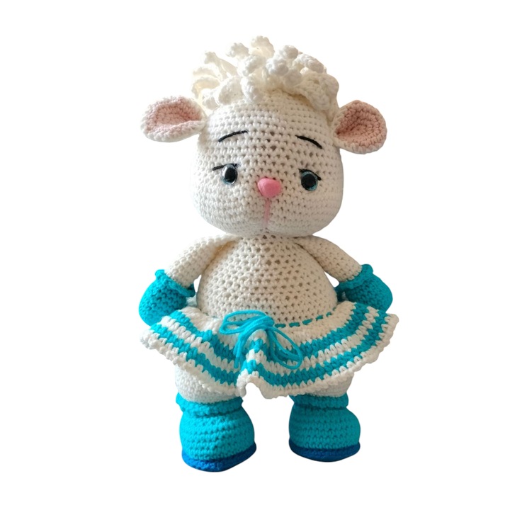 Oita crosetata, din bumbac, hipoalergenica, alba