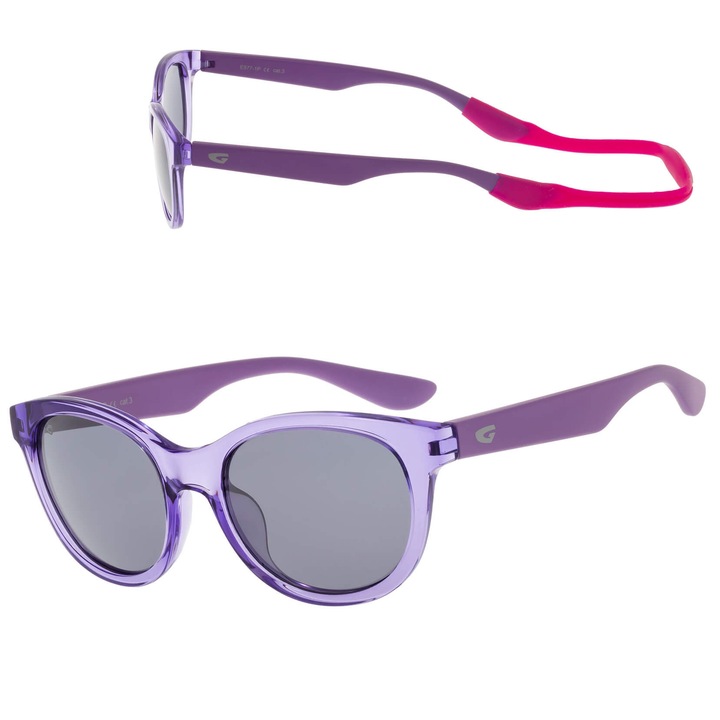 Ochelari de soare copii GOG NELIA, violet, polarizati, dimensiuni 10.6x4.5cm, set cu accesorii