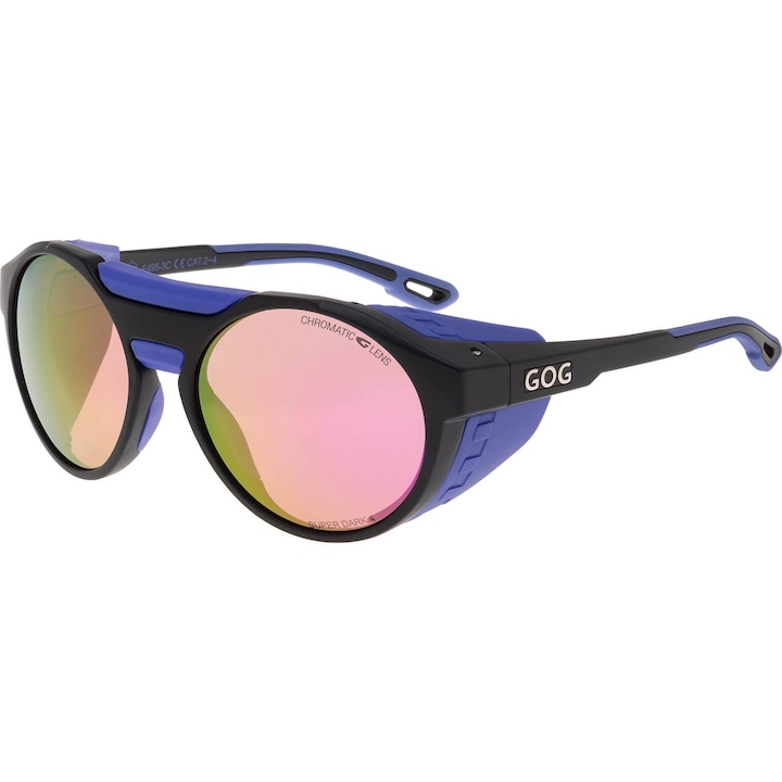 Ochelari de soare GOG MANASLU, fotochromatici, UV 400, negru mat, set complet cu etui, 55-18-138mm
