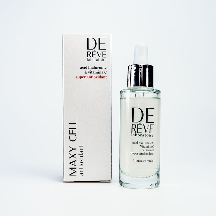 Ser facial cu acid hialuronic, vita. C si panthenol, 30 Ml, DE RÊVE Laboratoire