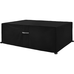 Copertura Per Mobili Da Giardino 200x90x70 Cm - Tessuto Oxford 600D Impermeabile, Antivento, Con Cordini E Fibbie, Nero - Foto 6