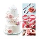 Set de ustensile pentru ornare prajituri, taietor flori, 3 bucati, dimensiuni 10x5x1cm, plastic, flori
