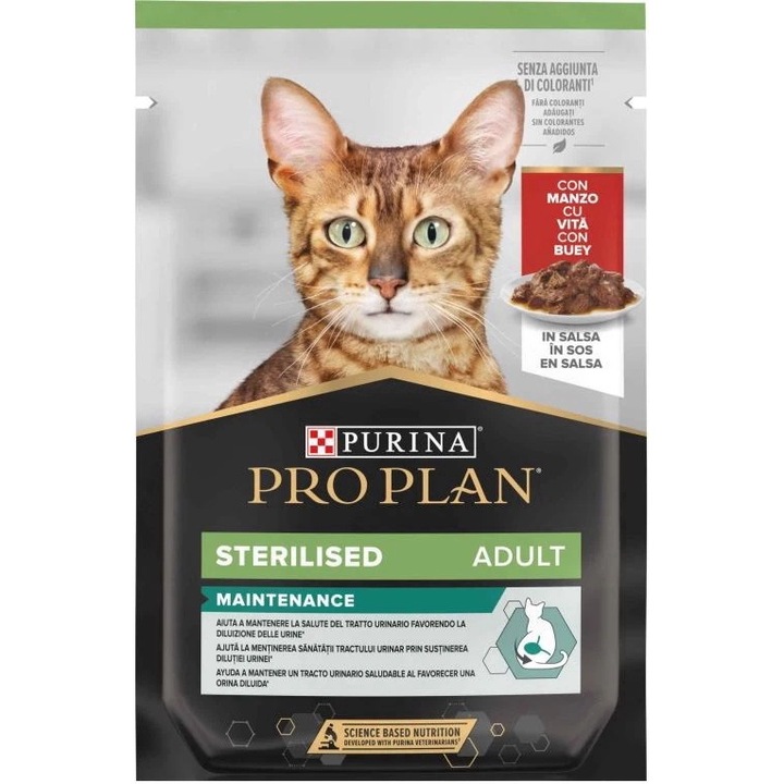 PRO PLAN Sterilised Plic hrana umeda pentru pisici, cu Vita 85g