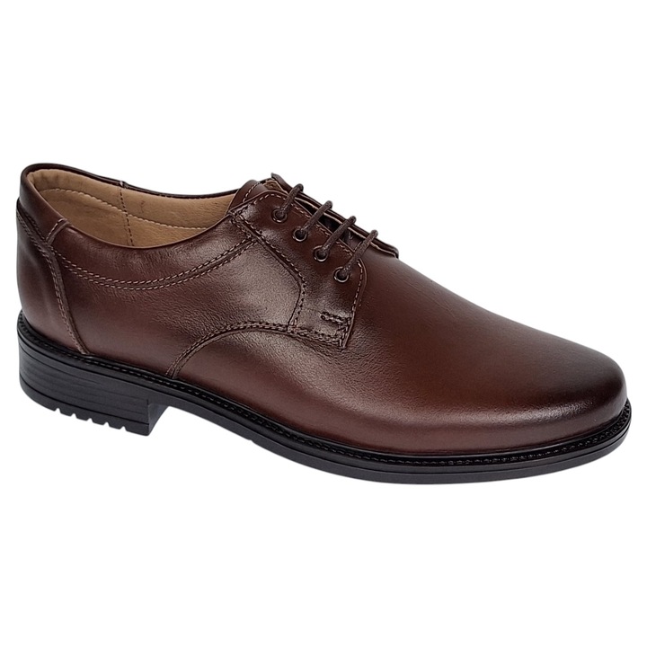 Pantofi barbati casual din piele naturala 200323, Maro