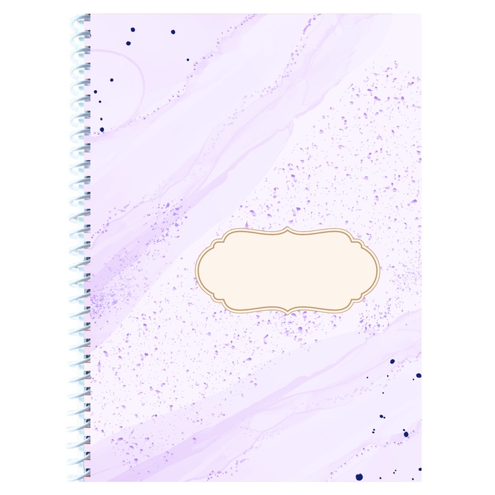 Caiet Studentesc cu Spirala, 100 file, Foi veline, A4, Mov