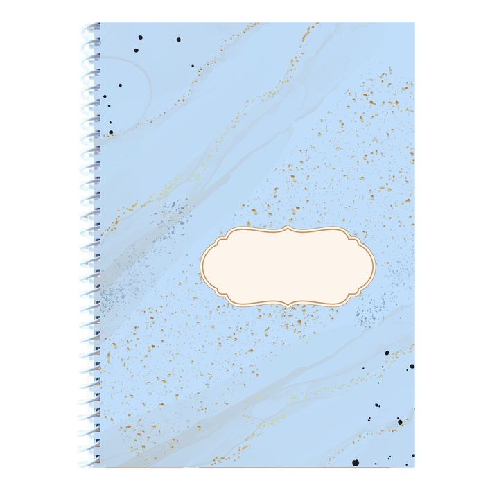 Caiet Studentesc cu Spirala, 100 file, Foi veline, A4, Albastru