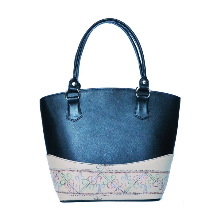 Zea Női táska, natúr bőr, kézzel festett