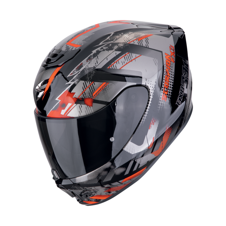Мото каска с пълно лице SCORPION EXO-391 Clutter Black-Red размер M