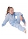 Set unisex MODJEANS, 2 piese, bumbac, albastru, gluga, pantaloni cu talie elastica