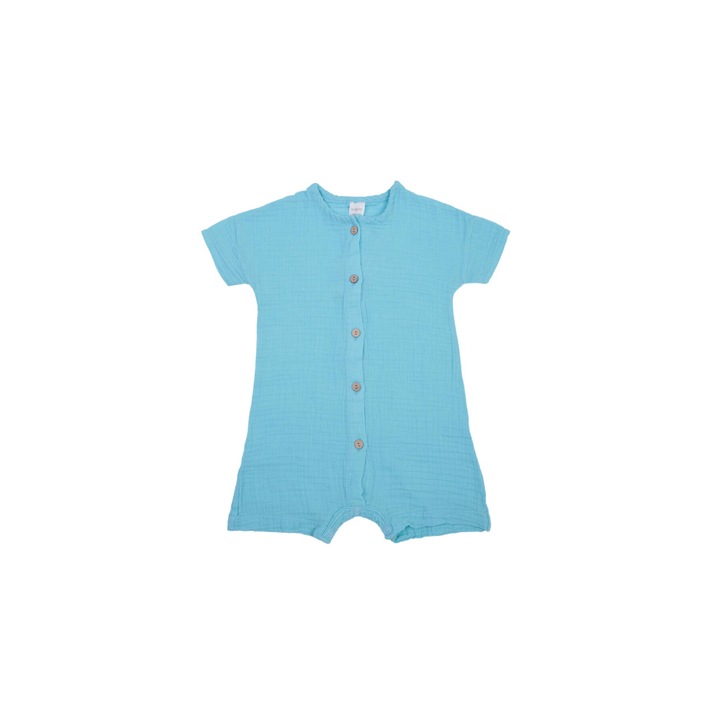 MODJEANS unisex body, pamut, mentazöld, gombos kivitel, 6-12 hónapig, 68 CM