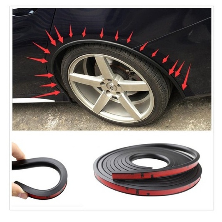 Ornamente Protectie Aripa idealSTORE, 1,5 m lungime, latime 1,9cm, Negru