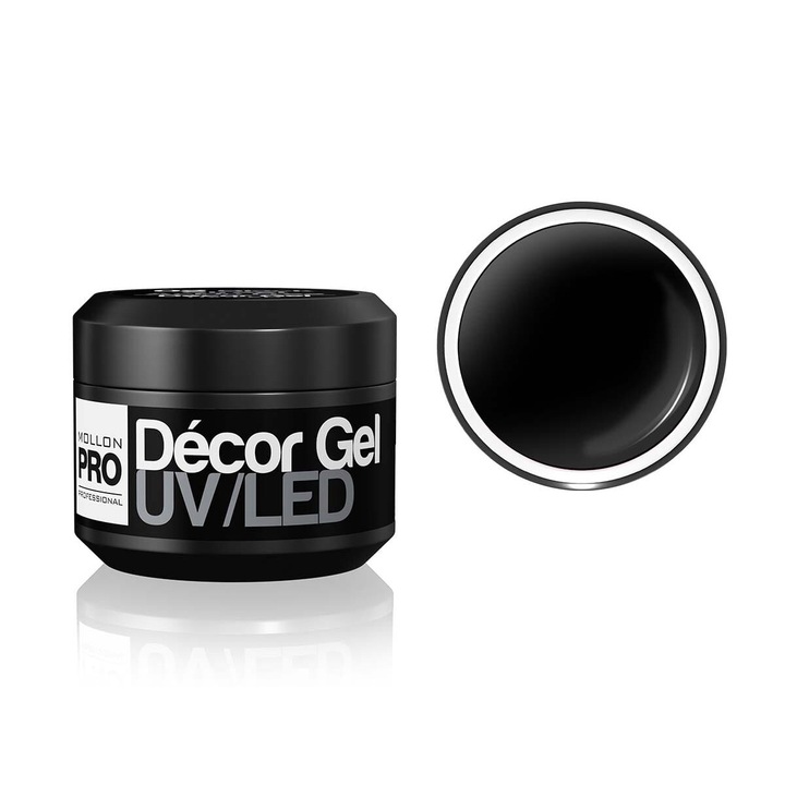 Gel UV, negru MOLLON, 5g, uscare UV/LED