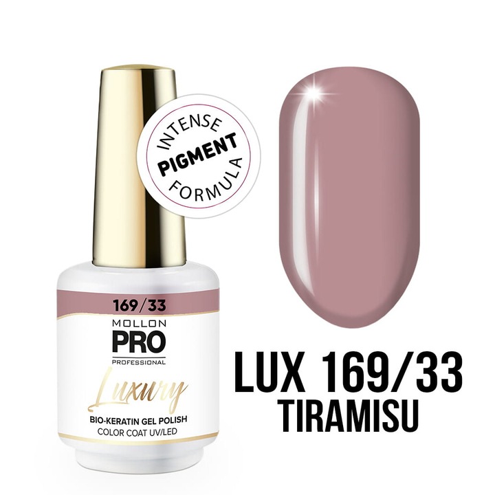 Oja hibrida 169 Tiramisu, Mollon PRO, 8 ml, rezistenta la zgarieturi, sistem 3-faze