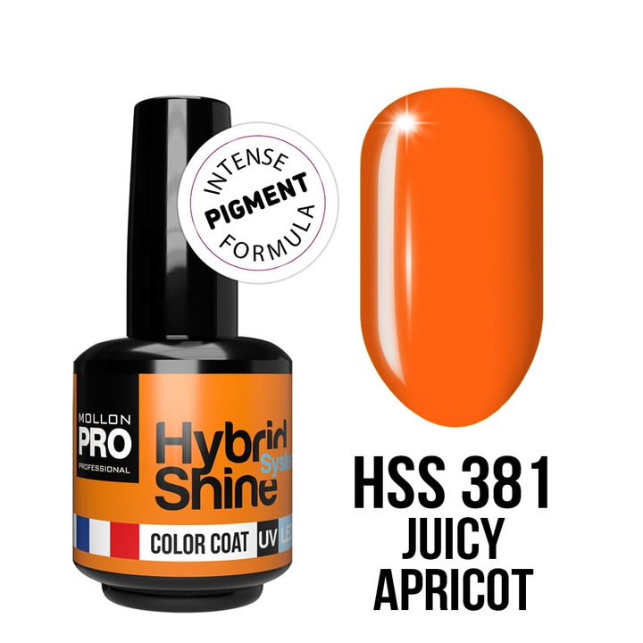 Oja hibrida 381 Juice Apricot - Mollon PRO, portocalie neon, 8ml