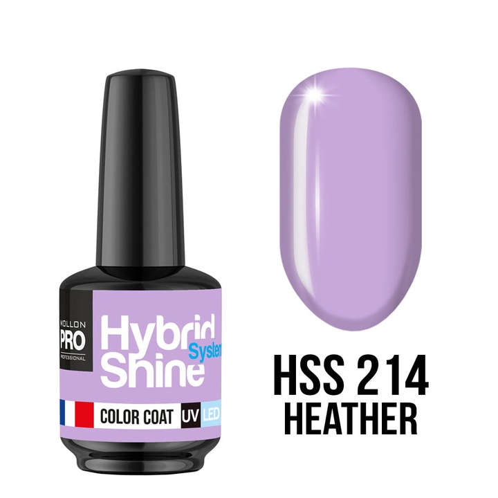 Oja hibrida MOLLON - Heather, 8ml, sistem UV/LED, set 3 faze