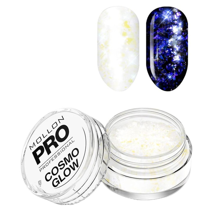 Pigment unghii, COSMO GLOW, MOLLON, Helix Nebula, efect opalizant, 3g
