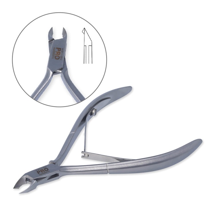 Cleste pentru cuticule, MOLLON, 3,5 mm, inox, 10 cm, mat