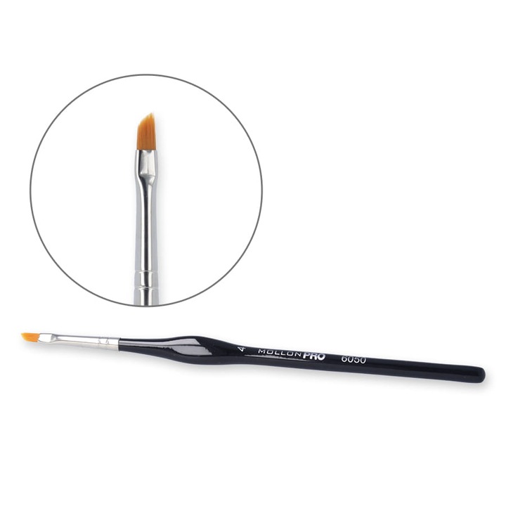 Pensula profesionala pentru aplicarea gelului, Mollon, 8x4mm, negru
