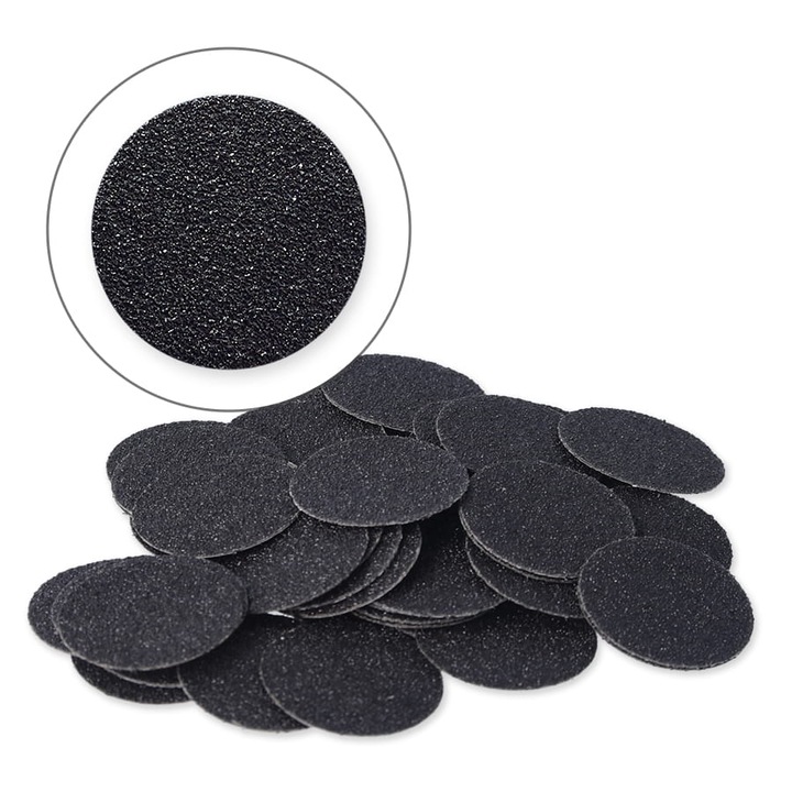 Set 50 rezerve pila pentru PodoDISC, MOLLON, gradatie 80, negru, dimensiune standard