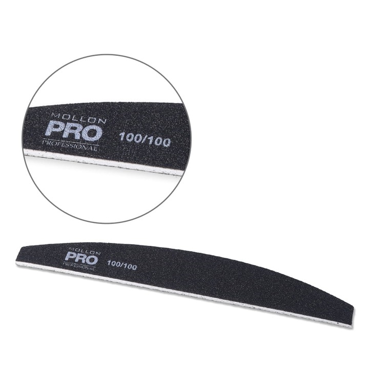 Pilnic cosmetic profesional 100/100, Mollon PRO, pentru unghii gel, set de 1 buc.