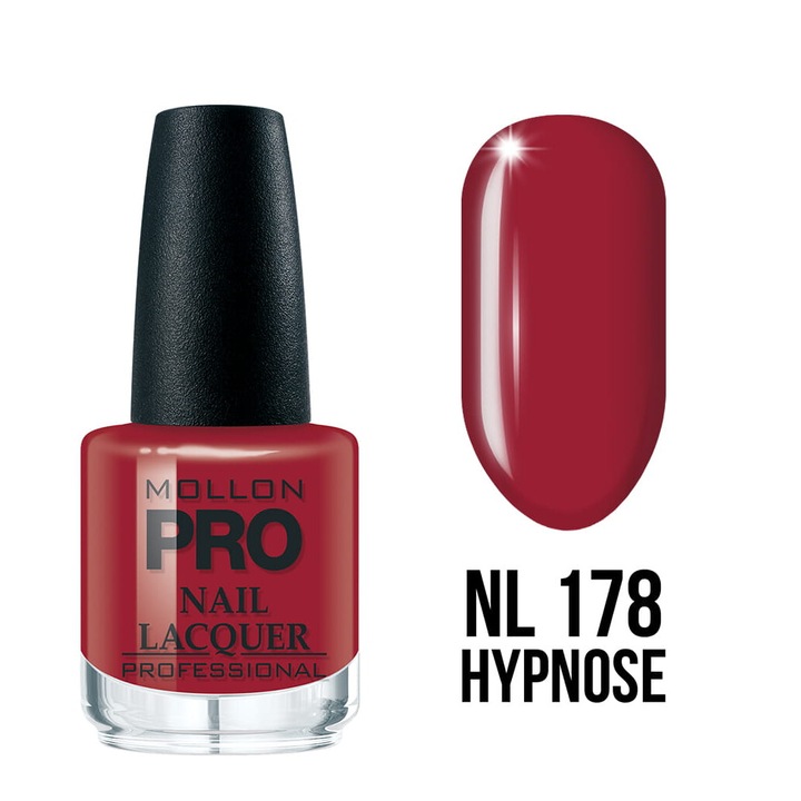 Oja clasica 15 ml - Mollon PRO, rezistenta, culoare rosu