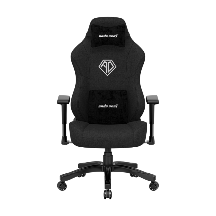 Scaun de gaming, Anda Seat, Phantom 3 L, Material textil (Fabric), Negru, Spuma AD Mold de inalta densitate, Design ergonomic racing, Suport lombar fix integrat, Cotiere 2D reglabile, Baza din nylon, Greutate maxima: 130 kg