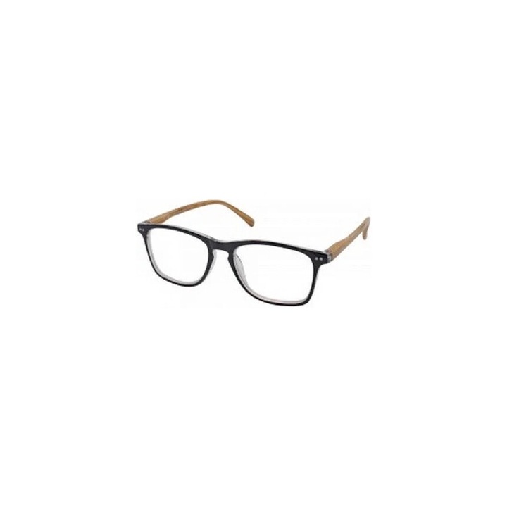 Ochelari de vedere EYELEAD, dioptrii +3.00, culoare neagra, cu brat din lemn