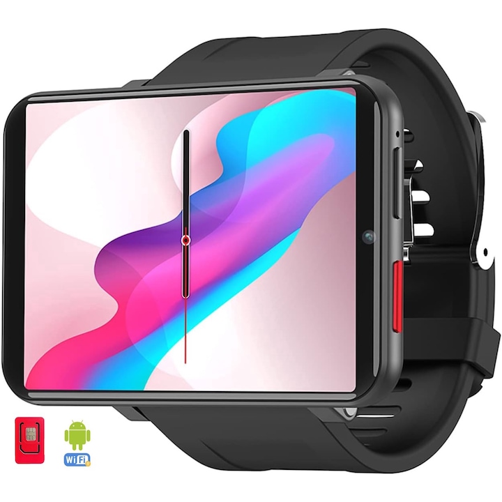 Мъжки смарт часовник TechONE® Orion, 2,86 инча Super Amoled, с 4G SIM, WiFi, камера, Android, Play Store, TikTok, GPS, Bluetooth v 5.4 разговор, многоточков пулс, SpO2, Google Maps, Instagram, IP68