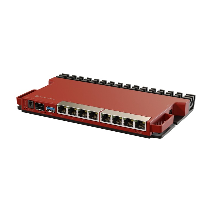 Mikrotik L009UiGS-RM router, 8 Gigabit Ethernet port, PoE, 220x125x22mm