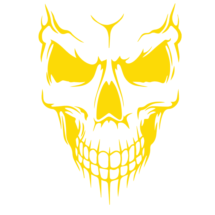 Sticker auto - Craniu - Auriu - 13x18 cm