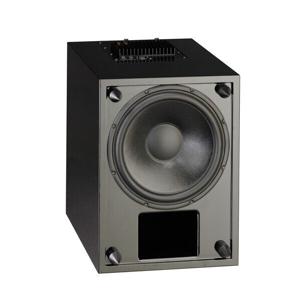 Subwoofer activ Acoustique Quality Pontos W, 12 inch, pentru sistem home cinema sau stereo, MDF, negru