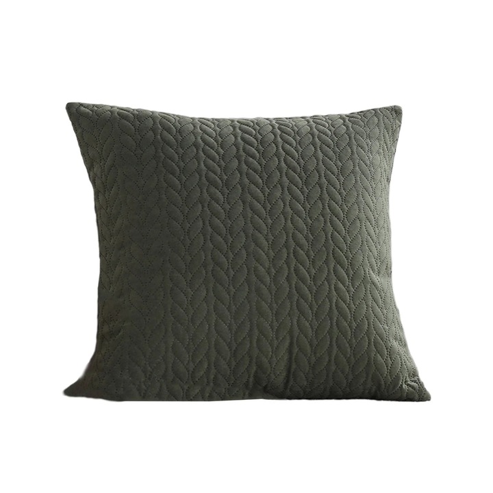 Зелена декоративна възглавница, 45х45 см, полиестер, комплект 1 бр