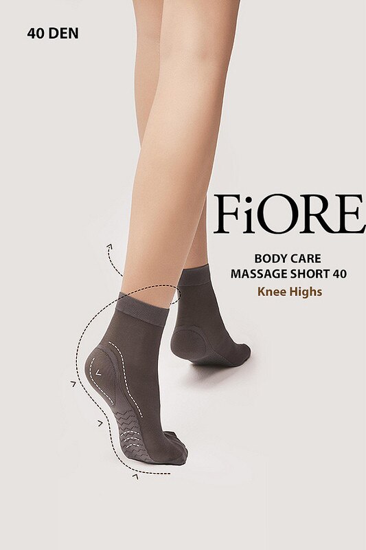Sosete FIORE BodyCare Massage Socks Short 40 Den, UNI, Negru