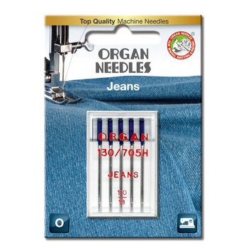 Ace de cusut casnice Organ Jeans - finete 110, 5 buc Ace de cusut casnice Organ Jeans - finete 110, 5 buc